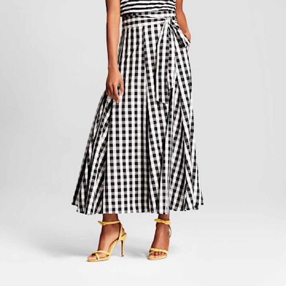 Who What Wear Gingham Skirt